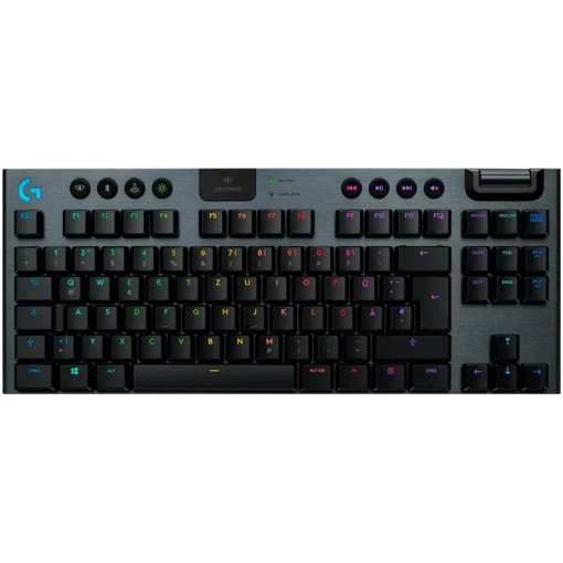 Геймърска клавиатура LOGITECH G915 TKL LIGHTSPEED Wireless Mechanical Gaming Keyboard - CARBON - US INT'L -
