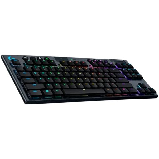 Геймърска клавиатура LOGITECH G915 TKL LIGHTSPEED Wireless Mechanical Gaming Keyboard – CARBON – US INT’L –