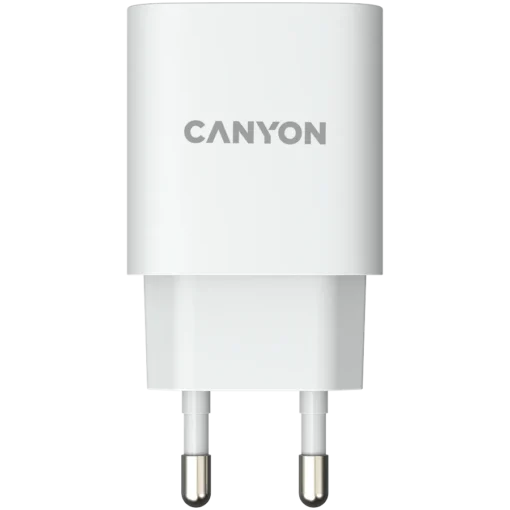 Зарядно за мобилен телефон CANYON H-20 PD 20W Input: 100V-240V Output: 1 port charge: USB-C:PD 20W (5V3A/9V2.22A/12V1.67