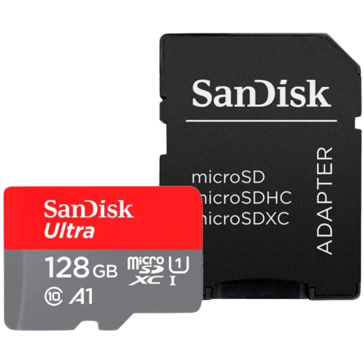 Карта памет SanDisk Ultra microSDXC 128GB + SD Adapter 140MB/s  A1 Class 10 UHS-I EAN: