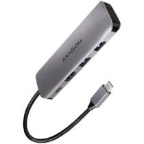 USB хъб Multiport USB 3.2 Gen 1 hub. HDMI card reader and Power Delivery. 20 cm USB-C cable.