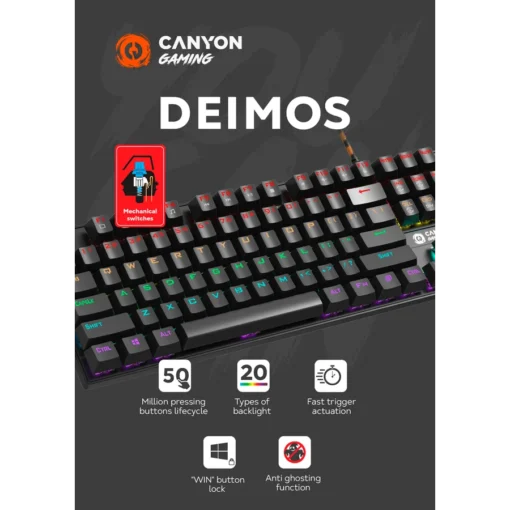 Геймърска клавиатура CANYON Canyon Deimos GK-4