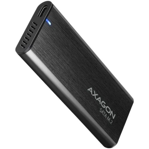 Чекмедже за диск AXAGON EEM2-SBC M.2 SATA screwless RAW box black SuperSpeed USB-C 10