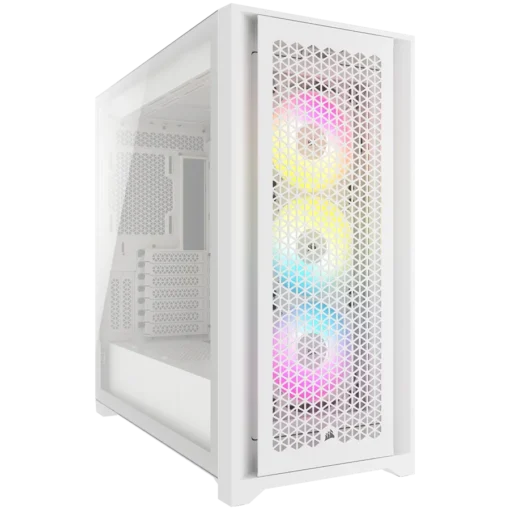Кутия за компютър Corsair iCUE 5000D RGB Airflow Tempered Glass True White EAN: