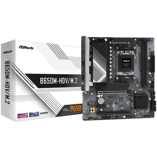 Дънна платка ASROCK MB Desktop B650M-HDV/M2 AM5 2x DDR5 2x PCIe 4.0 x16 1x PCIe 4.0 x1 1x Blazing M.2(PCIe Gen5x4) 1x Hy