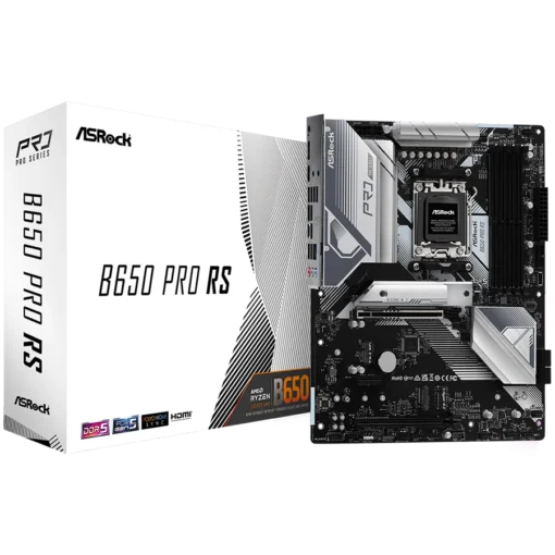 Дънна платка ASROCK MB Desktop B650 PRO RS AM5 4x DDR5 1x PCIe 4.0 x16 1x PCIe 3.0 x16 1x Blazing M.2(PCIe Gen5x4) 1x Hy