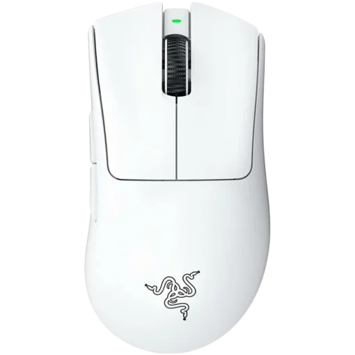 Геймърска мишка Razer DeathAdder V3 Pro - White Edition Ergonomic Wireless Gaming Mouse Speedflex Charging Cable USB Typ