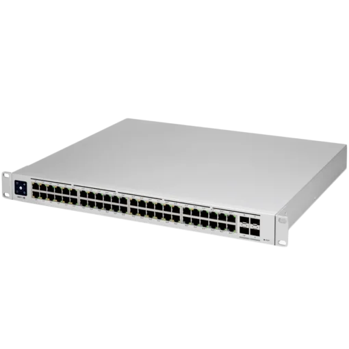 Kомутатор Ubiquiti Layer 3 switch with (48) GbE RJ45 ports and (4) 10G SFP+ ports.