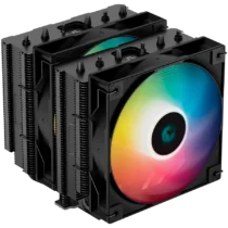 Охладител за процесор Охладител DeepCool AG620 BK ARGB CPU Air Cooler 2x120mm ARGB PWM Fan TDP 260W 6 Heatpipes LGA2066/