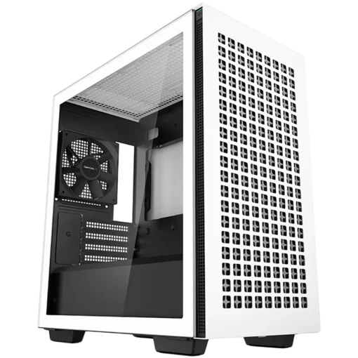 Кутия за компютър DeepCool CH370 WH Mid Tower Mini-ITX/Micro-ATX 2xUSB3.0 1xAudio 1x120mm Pre-Installed Black Fan Temper