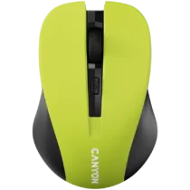 Безжична мишка CANYON MW-1 Yellow 2.4GHz wireless optical mouse with 3 buttons 800/1200/1600 DPI