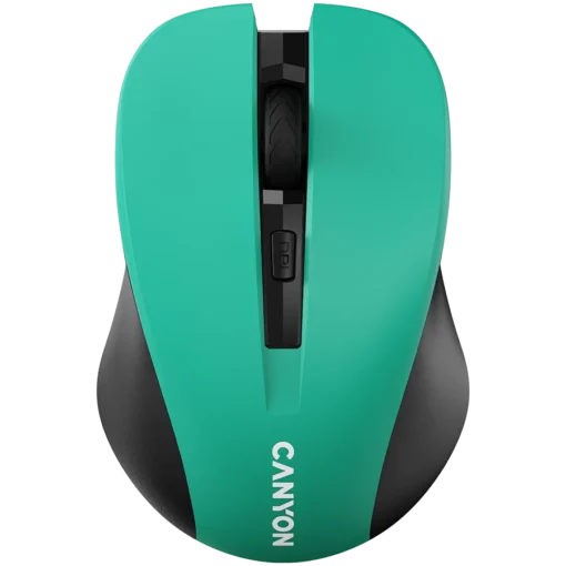 Безжична мишка CANYON MW-1 2.4GHz wireless optical mouse with 4 buttons DPI 800/1200/1600 Green 103.5*69.5*35mm
