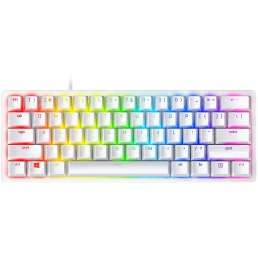 Геймърска клавиатура Razer Huntsman Mini White Linear Optical Switch size 60% RGB Chroma Doubleshot PBT Keycaps Standard
