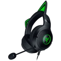 Геймърски слушалки Kraken Kitty V2 - Black Gaming headset Kitty Ears Stream Reactive Lighting HyperClear Cardioid Mic 40
