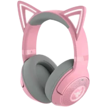 Геймърски слушалки Kraken Kitty BT V2 - Quartz Ed. Pink Wireless Gaming Headset Kitty Ears and Earcups Bluetooth 5.2 wit