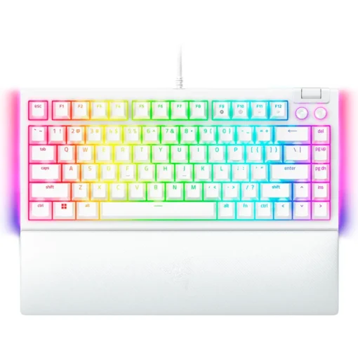 Геймърска клавиатура Razer BlackWidow V4 75% White Gaming Keyboard US Layout Hot-swappable Design Compact 75% Layout wit