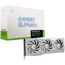 Видео карта MSI Video Card Nvidia GeForce RTX 4070 Ti GAMING SLIM WHITE 12G 12GB GDDR6X 192-bit 2730 MHz Boost 7680 CUDA
