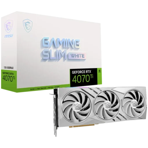 Видео карта MSI Video Card Nvidia GeForce RTX 4070 Ti GAMING SLIM WHITE 12G 12GB GDDR6X 192-bit 2730 MHz Boost 7680 CUDA