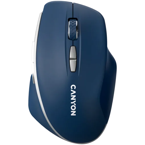 Безжична мишка CANYON MW-21 2.4 GHz  Wireless mouse with 7 buttons DPI 800/1200/1600 Battery: AAA*2pcsBlue72*117*41mm