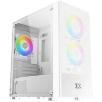 Кутия за компютър Xigmatek Oreo Arctic White EN47772 M-ATX USB3.0x1+USB2.0x2 Meshed Grill FP Left TG 3PCS X24F Arctic Fi