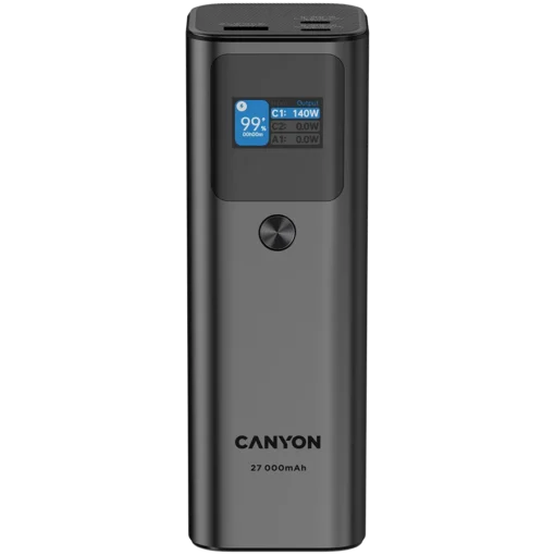 Външна батерия CANYON PB-2010 allowed for air travel power bank 27000mAh/97.2Wh Li-poly battery in/out:2xUSB-C PD3.1 140