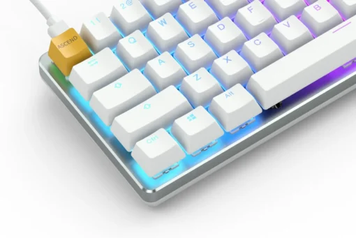 Геймърскa механична клавиатура Glorious White Ice GMMK RGB Compact