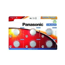 Бутонна батерия литиева PANASONIC CR2025 3V 6 бр. в блистер /цена за 6