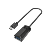 Адаптер HAMA USB-C мъжко - USB 3.2 Gen 1 A женско 5Gbit/s 0.15 м. Черен