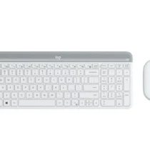 Kомплект безжични клавиатура с мишка Logitech MK470 Бяла
