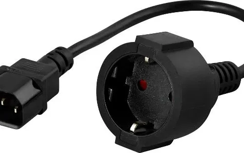 Кабел PowerWalker IEC 10A C14/ шуко (20cm)