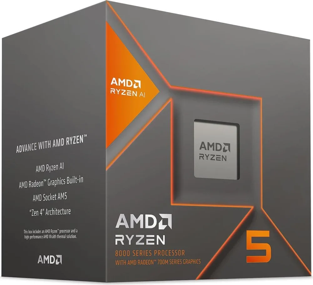 Процесор AMD RYZEN 5 8500G 6-Core 3.5 GHz (Up to 5.0GHz) 16MB Cache 65W AM5 BOX