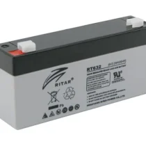 Оловна батерия RITAR (RT632) AGM 6V 3.2Ah 134 /34 /60 mm Терминал1