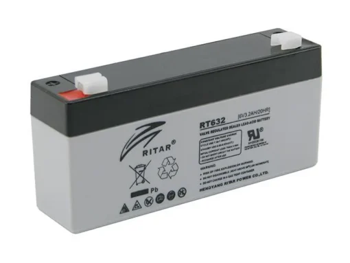 Оловна батерия RITAR (RT632) AGM 6V 3.2Ah 134 /34 /60 mm Терминал1