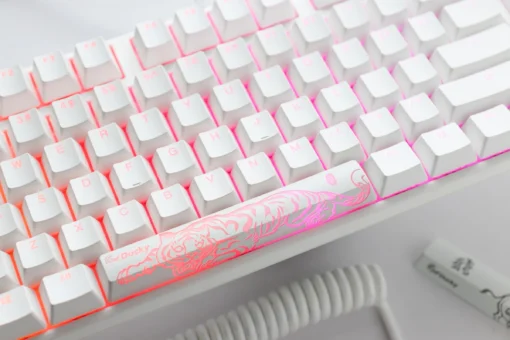 Геймърскa механична клавиатура Ducky One 3 Pure White TKL Hotswap Cherry MX Silver