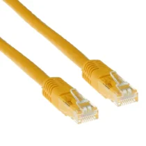 Мрежов пач кабел ACT U/UTP CAT 6 RJ-45 - RJ-45 1 m Медни проводници Жълт Булк