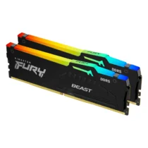 Памет за компютър Kingston FURY Beast Black RGB 32GB (2x16GB) DDR5 6000MHz CL30 KF560C30BBEAK2-32 - AMD