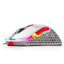 Геймърска мишка Xtrfy M4 Retro RGB Бял/Сив/Червен