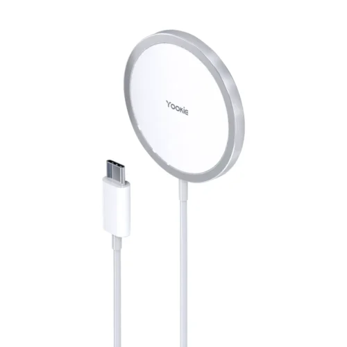 Зарядно за мобилен телефон Безжично зарядно устройство Yookie Ki176 Qi 15W Бял -