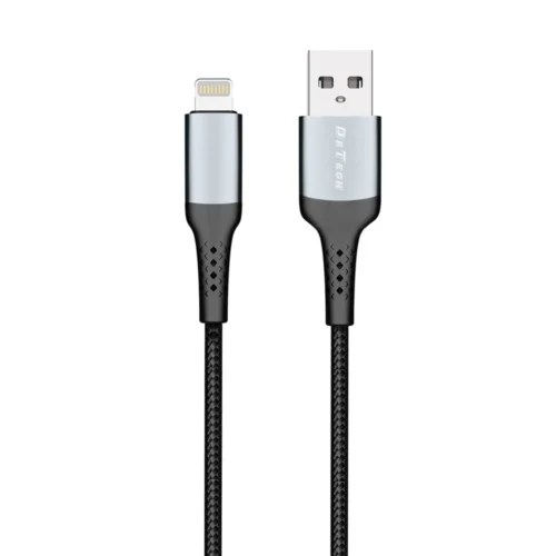 кабел за мобилен телефон Кабел за данни DeTech DE-43i3 Lightning 3.0m Черен -