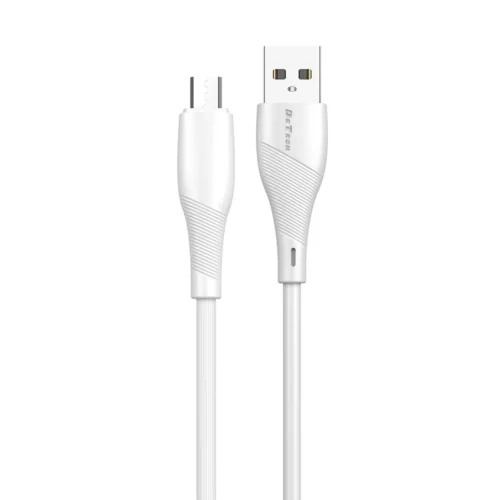 кабел за мобилен телефон Кабел за данни DeTech DE-44M3 Micro USB 3.0m Бял -