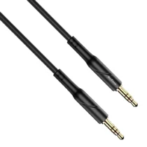 кабел за мобилен телефон Аудио кабел DeTech DE-11AUX 3.5mm жак М/М 1.0м Черен -