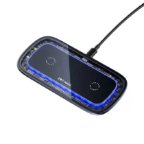 Зарядно за мобилен телефон Безжично зарядно устройство Remax Walking RP-W75 Qi 2в1 30W Черен -
