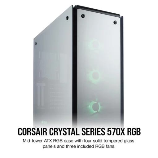 Кутия за компютър Corsair Crystal 570X Mirror RGB Mid Tower