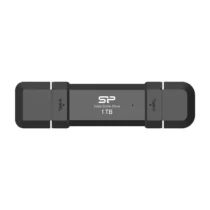Външен SSD диск Silicon Power DS72 Black 1TB USB-A и USB-C 3.2 Gen2