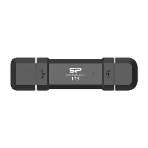Външен SSD диск Silicon Power DS72 Black 1TB USB-A и USB-C 3.2 Gen2