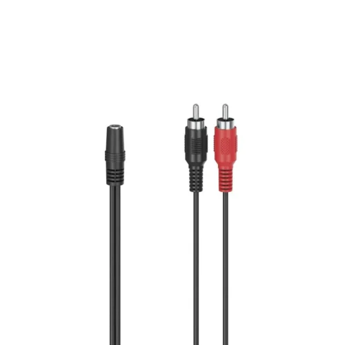 Аудио адаптер HAMA 3.5 mm жак женско - 2 x Чинч мъжко 0.12 м