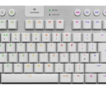 Безжична геймърска механична клавиатура Logitech G915 TKL White Lightsync RGB Tactile