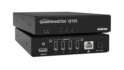 Външен мулти-дисплей адаптер Matrox QuadHead2GO Q155 Multi-Monitor Q2G-H4K за едновременна работа на