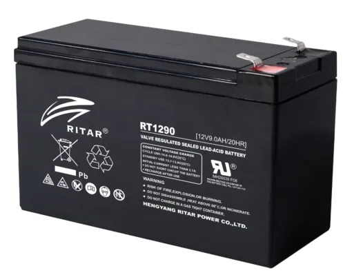 Оловна батерия RITAR (RT1290) AGM 12V 9Ah 151/ 65/ 94 mm Терминал2