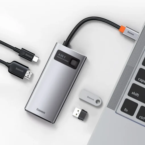 USB хъб Baseus Type-C 4 в 1 с 1х USB 3.0